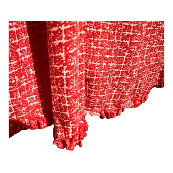 Shinestar Red/Orange Ruffle Flared Print Sundress Size XL - Picture 5 of 11